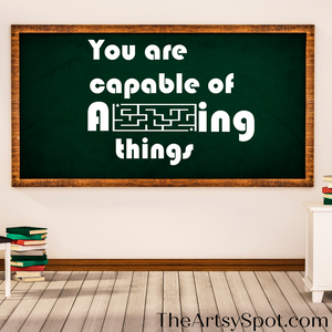 You are capable of amazing things decal, School decoration, Library Decal, back to school decoration