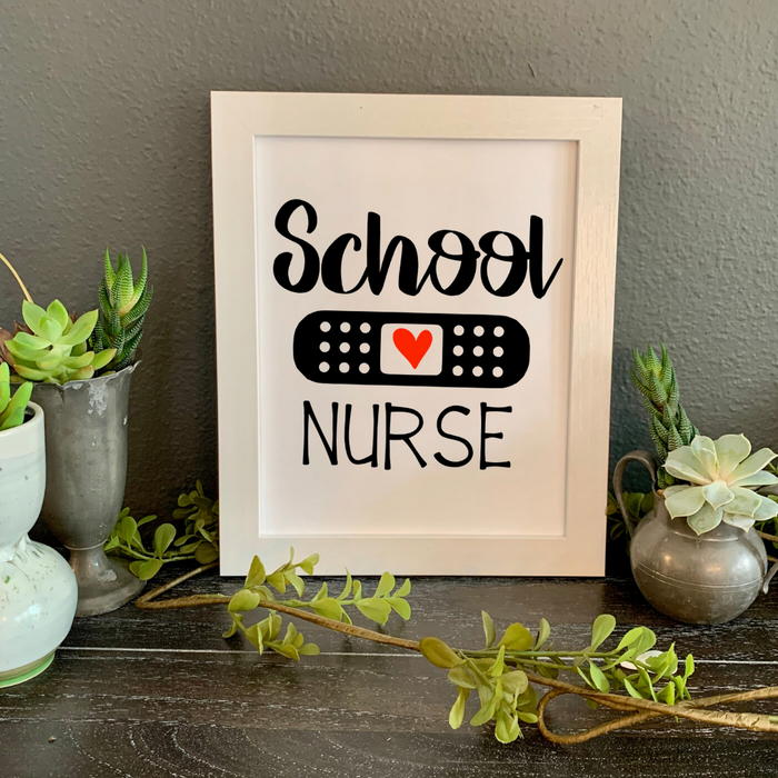 School nurse picture, 8x10 framed