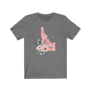 Deep Heather Idaho home state shirt, Watercolor Idaho shirt, feminine Idaho T-shirt