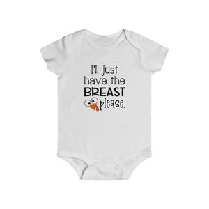 I'll just have the breast please, infant bodysuit, Baby Thanksgiving onesie, Thanksgiving bodysuit, Fall onesie for baby, baby onesie for fall