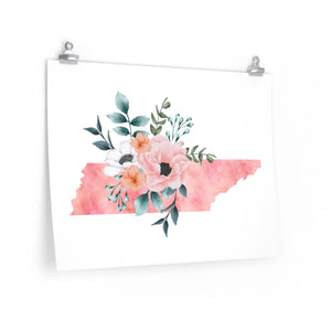 Tennessee poster, Tennessee watercolor poster, Tennessee wall art print, Tennessee state poster