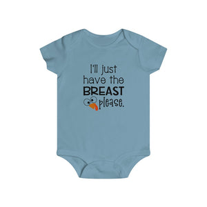 I'll just have the breast please, infant bodysuit, Baby Thanksgiving onesie, Thanksgiving bodysuit, funny baby onesie