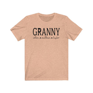 Personalized Granny shirt with grandkid's names, Granny birthday gift, Granny reveal gift, shirt for Granny