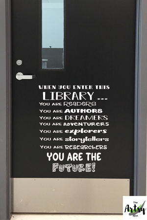 When you enter this library decal, School library wall decal, librarian quote, school library decorl, librarian quote