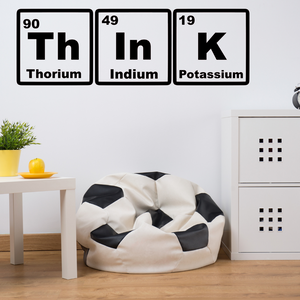 THINK Decal with Periodic Table of Elements, Science classroom decor
