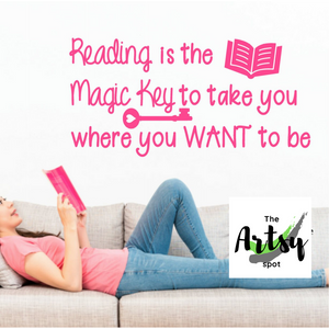 Reading quote, school wall decal, reading classroom decal, reading room decal, or school library decal.