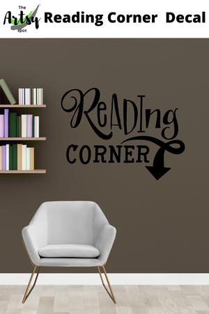 Reading corner decal, children's library wall decor, reading corner decor