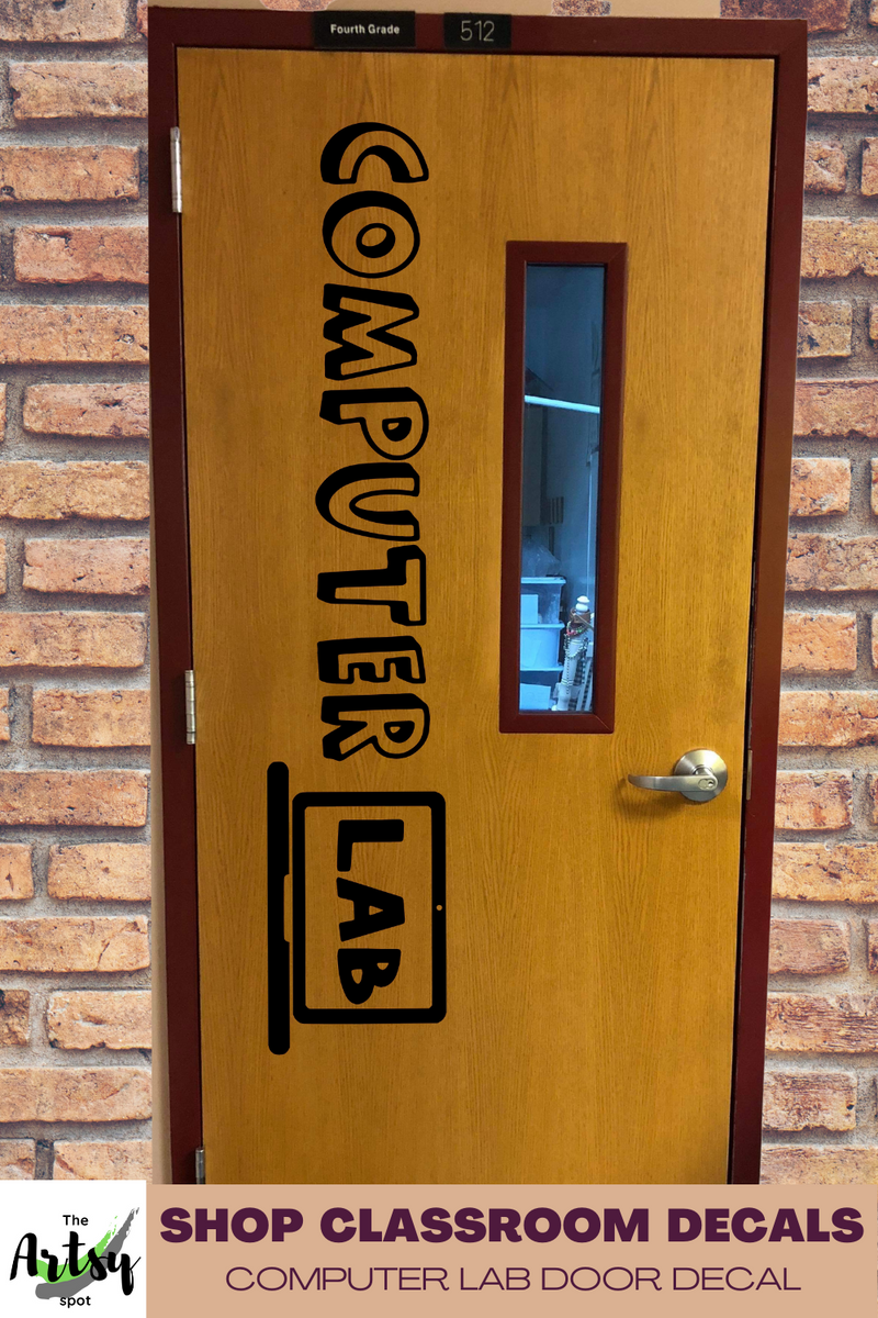 Computer Lab decal, Technology Classroom door Decal, Computer Lab Decor ...