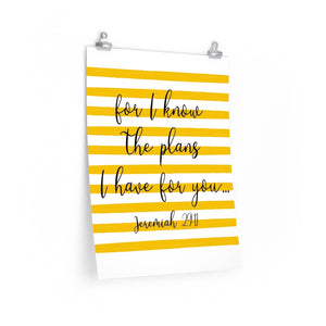 For I know the plans I have for you...Jeremiah 29:11 wall print, Entreprenuer office decor