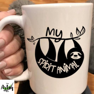 My Spirit Animal coffee mug, sloth lover gift, funny sloth mug