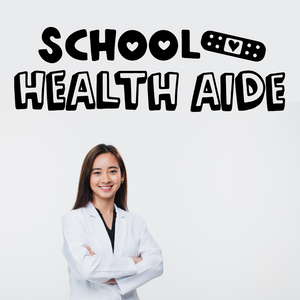School Health Aide decal, School health aide clinic decor