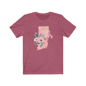 Heather Raspberry  Rhode Island home state shirt, Watercolor Rhode Island shirt, feminine Rhode Island T-shirt