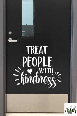 Treat People with Kindness decal, Be Kind decal, Classroom door Decal, School Classroom Library Decal, Back to school decorations