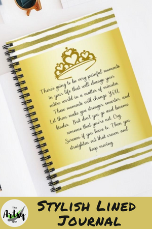Straighten your crown Journal, Daughter of a King Notebook, Christian woman gift, bible study journal, Christian friend gift, daughter gift