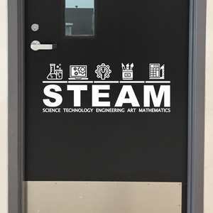 STEAM Decal, STEAM classroom decal, Science classroom decal, Science symbols decal, Math decal