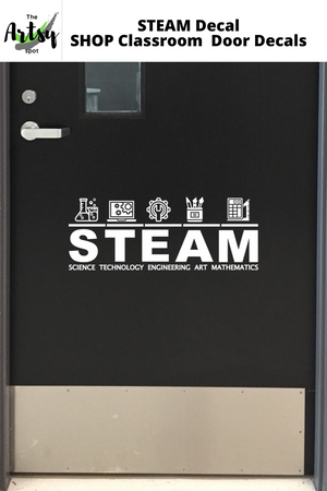 STEAM Decal, STEAM classroom decal, Science classroom decal, Science symbols decal, Math decal, STEM decal
