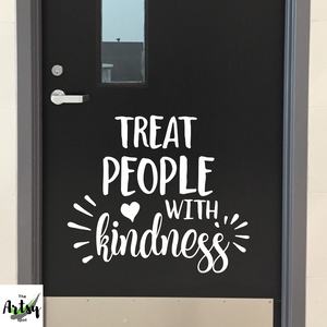 Treat People with Kindness decal, Be Kind decal, Classroom door Decal, School Classroom Library Decal, Back to school decal, Child's bedroom