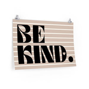Be Kind poster, Cute Trendy Retro poster for school, Hippie Be Kind Poster for back to school decor, Premium Matte horizontal posters