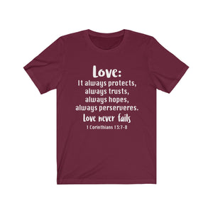 The Love Chapter Shirt, Valentine's Day shirt,  Maroon Love shirt, Love is patient, love is kind shirt