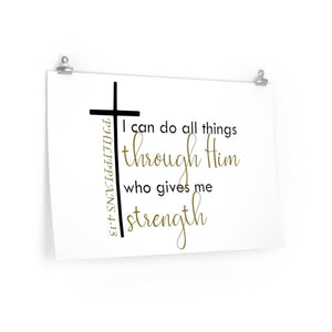 Philippians 4:13 poster, Christian poster, Church office picture
