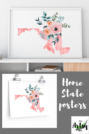 maryland home state print, pinterest image