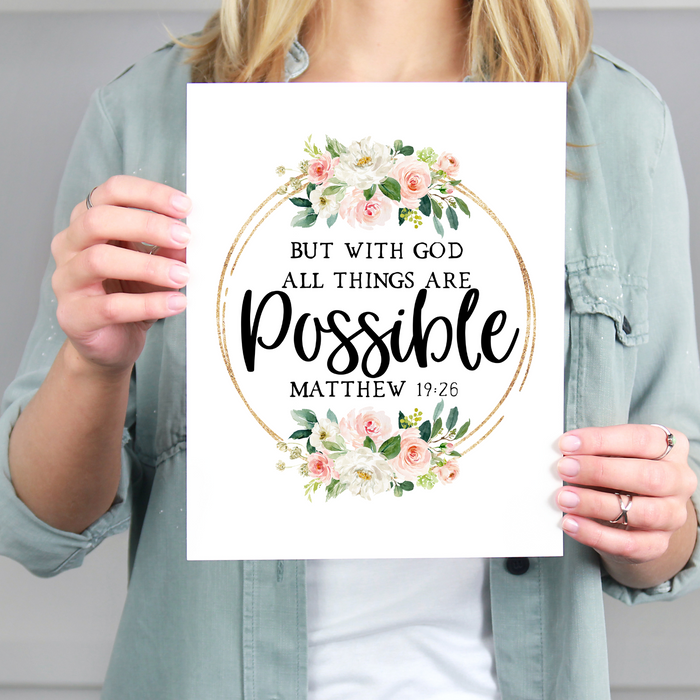 But With God All Things Are possible Matthew 19:26 PRINT