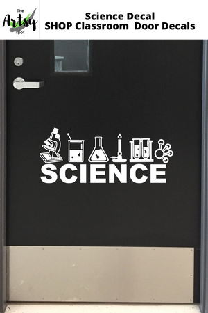 Science Decal, Science symbols decal, Science classroom door decal, ideas for science classroom