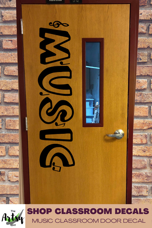 back to school door decal for Music room, Wall decor for Music classroom