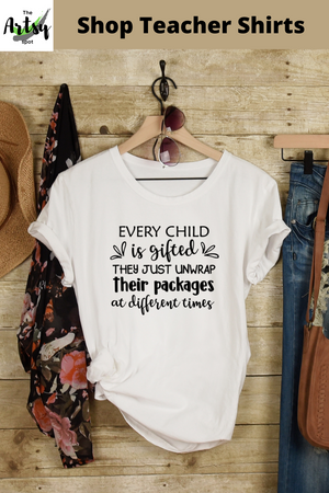 Every child is gifted they just unwrap their packages at different times shirt, SPED teacher shirt, Gifted teacher shirt