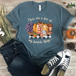 These are a few of my favorite things shirt, I love fall shirt, adorable fall shirt, cute fall t-shirt, fall tee
