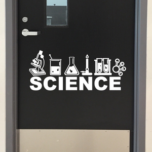 Science Decal, Science symbols decal, Science classroom door decal, Science tools decal, Science teacher decal