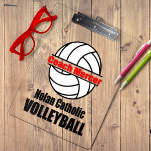 Personalized Volleyball Clipboard, Personalized Volleyball Coach Gift