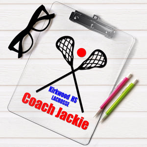 personalized lacrosse clipboard, lacrosse player gift, lacrosse coach gift