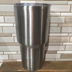 Silver stainless tumblers for the basketball tumbler design  Edit alt text