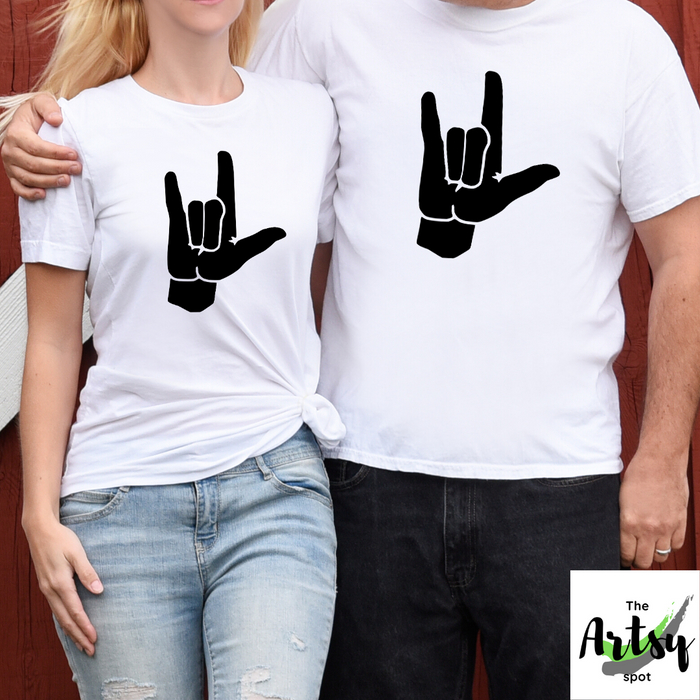 ASL shirt, Sign Language I Love You shirt