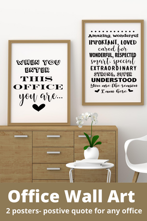 When you enter this office... office poster, 2 office prints, Principal's office wall art, Boss gift, Boss's Day gift, back to school decor