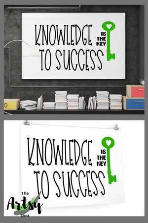 Knowledge is the Key to Success, Poster, Pinterest image