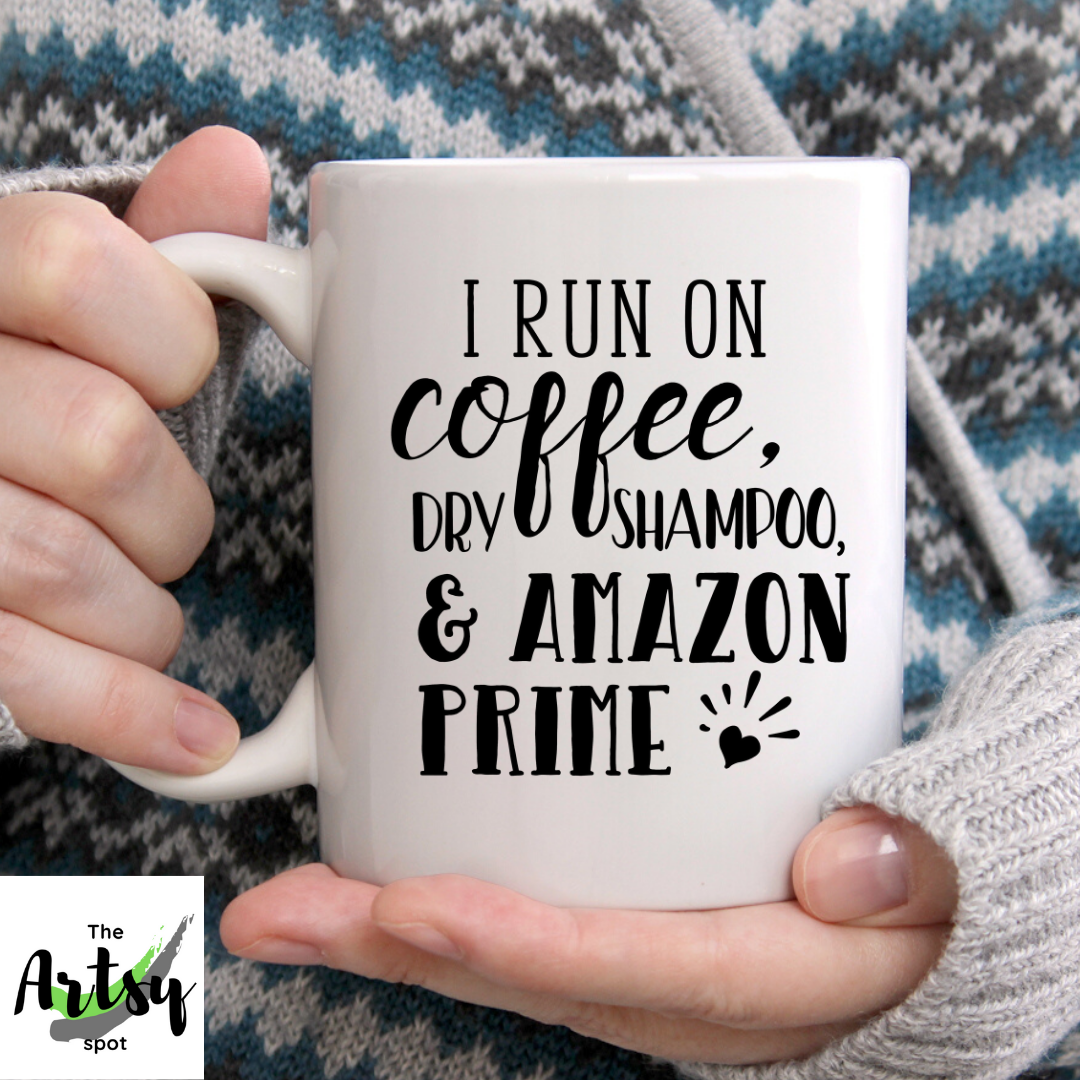 Coffee Mug Funny mugs for women - dry shampoo coffee kind of day ceramic  coffee mug for her - mom mug - funny coffee mug - mom coffee mug