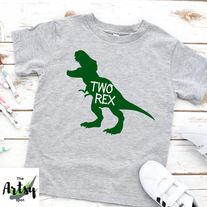 Two Rex shirt, 2nd birthday shirt, Dinosaur shirt