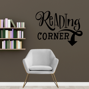 Reading corner decal, home library decor, school library decal