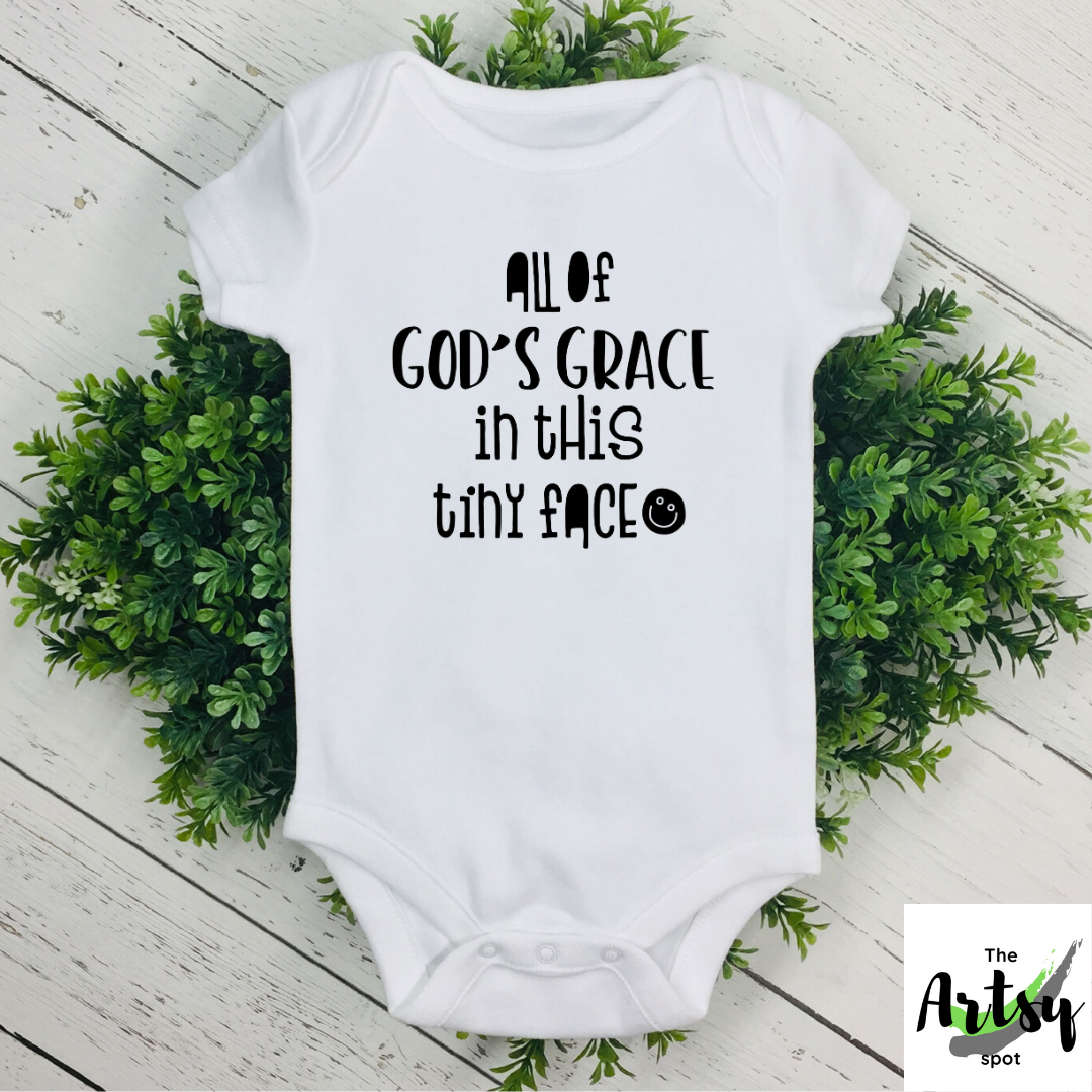 All Of Gods Grace in One Tiny Face Costume Baby Bodysuit