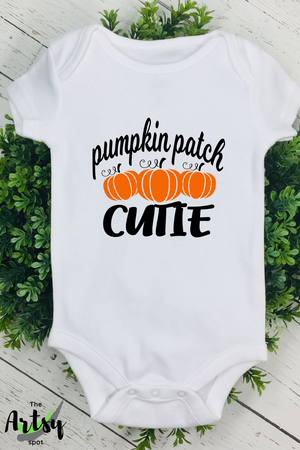 Pumpkin Patch Cutie, Cute Halloween baby shirt, Halloween onesie, Halloween infant bodysuit, fall gift for baby