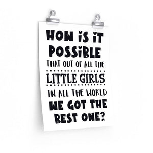 poster for a girl's bedroom decor, girl nursery wall decor, playroom, girl quote poster 