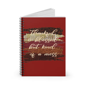 Thankful and Blessed but Kind of a Mess, Fall Notebook, Spiral Notebook, Fall bible study journal, Funny journal, notebook for journaling, funny Christian journal