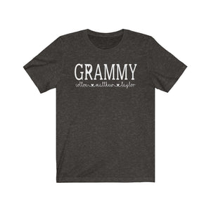Personalized Grammy shirt with grandkid's names, Custom Grammy shirt, Gift for Grammy, shirt for Grammy, Grammy birthday gift