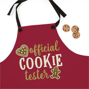 Official Cookie Tester apron, Christmas apron, Christmas cookie apron, Christmas cookie exchange