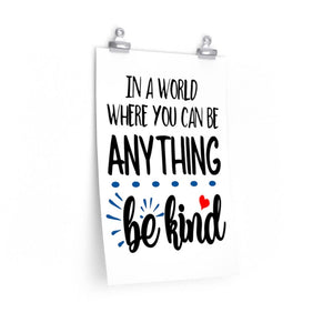 Be kind poster, Inspirational poster for school wall decor, kindness poster