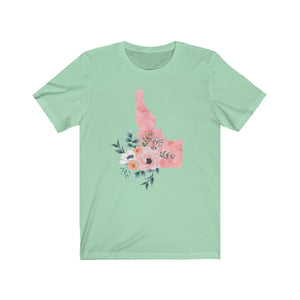 mint Idaho home state shirt, Watercolor Idaho shirt, feminine Idaho T-shirt