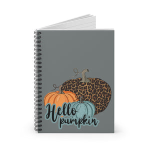 Hello pumpkin journal, fall journal, fall notebook, lined journal, fall notebook for journaling