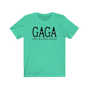 Personalized Gaga shirt with grandkid's names, Gift for Gaga, Custom Grandma shirt